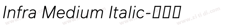 Infra Medium Italic字体转换
